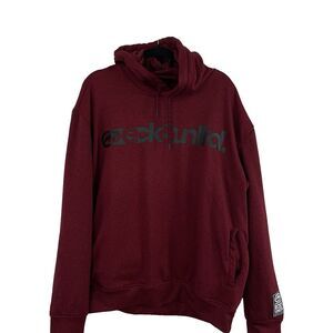 Ecko Unlimited Hoodie‎ Men XL Red Polyester Drawstrings Pullover Long Sleeve